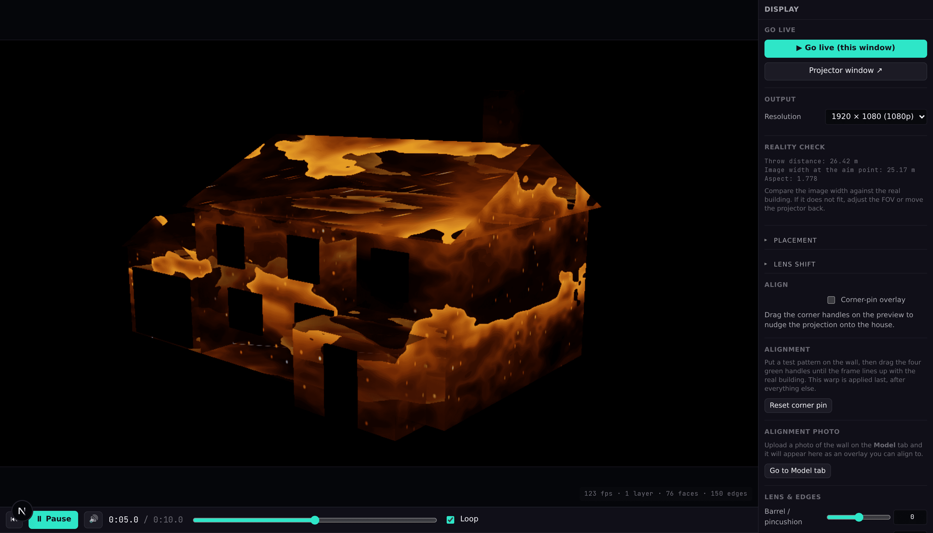 screenshot · projector setup